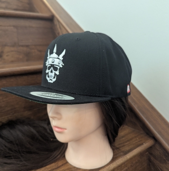 Black Dead Viking Skull Embroidered Snapback Hat Madchild OS - Picture 5 of 13